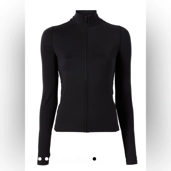 NWT $170 Bandier Encore Full Zip Jacket in Black Size Small